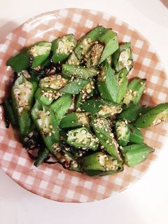 オクラ塩昆布炒め-レシピのメイン写真