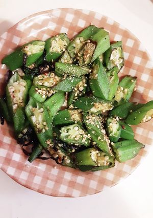 オクラ塩昆布炒め-レシピのメイン写真