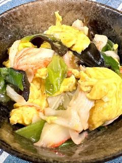 きくらげとネギのあんかけ風カニ玉-レシピのメイン写真