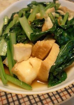 カンタン♪小松菜とおあげの炒め物-レシピのメイン写真