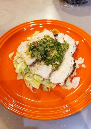 ネギ塩だれのほろほろ鶏胸肉-レシピのメイン写真