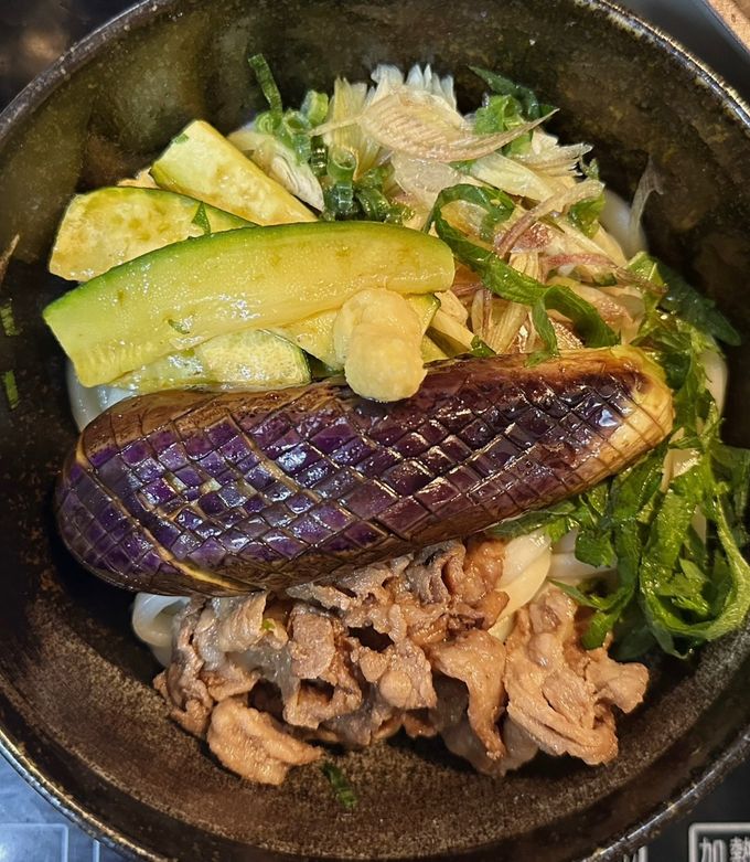 袋うどんレンチン!夏野菜で冷たいうどん-レシピのメイン写真