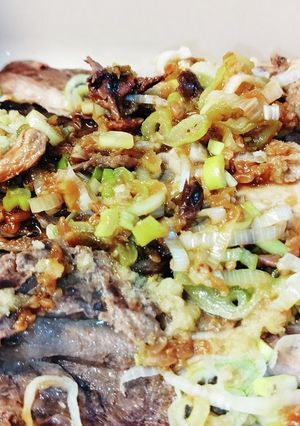 かつおアラの醤油麹長ねぎ乗っけ蒸し焼き。-レシピのメイン写真