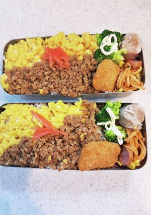 高校生弁当覚え書き314二色そぼろ丼-レシピのメイン写真