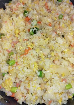アスパラ・カニかまチャーハン-レシピのメイン写真