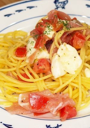 生ハムとモッツァレラのパスタ-レシピのメイン写真