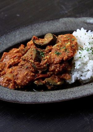 鶏ひき肉の無水トマトカレー-レシピのメイン写真