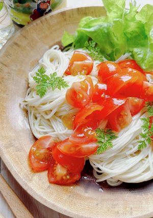 シークヮーサーとオリーブオイルそうめん-レシピのメイン写真