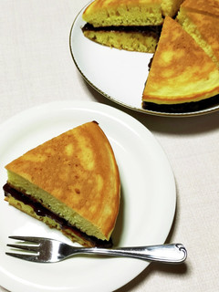チョコあんこどら焼き風ホットケーキ-レシピのメイン写真