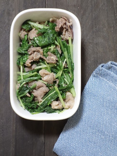 豚肉と水菜のめんつゆ和え-レシピのメイン写真
