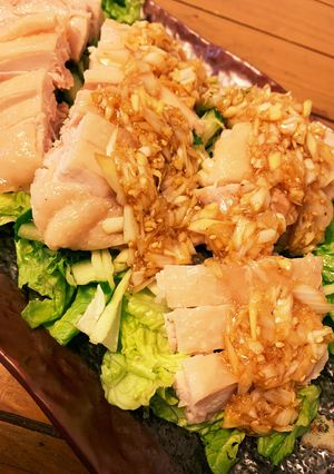 柔らか☆鶏もも肉の蒸し鶏☆香味タレ-レシピのメイン写真