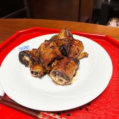 รูปของ カレーダレのなす豚肉ロール