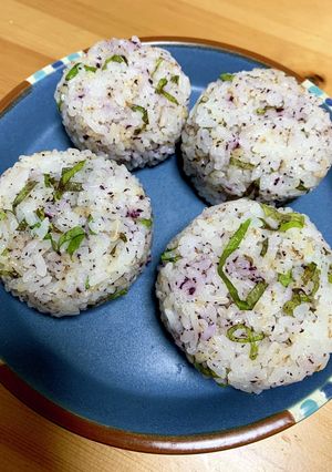 おにぎり　ゆかりと紫蘇と鰹節-レシピのメイン写真