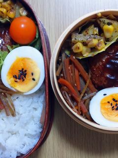 娘と息子のお弁当(6/6 木)-レシピのメイン写真