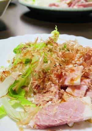 ハム＆キャベツ＆玉ねぎの鰹節まみれサラダ-レシピのメイン写真