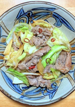 豚肩ロース肉とキャベツのショウガ炒め-レシピのメイン写真