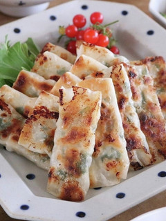 ヘルシー♪ゴロゴロむね肉とニラの棒餃子-レシピのメイン写真