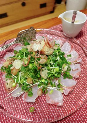 鯛のゴマだれサラダ-レシピのメイン写真