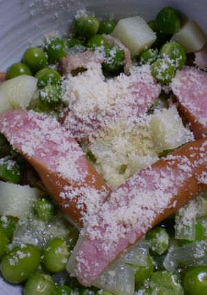 ウィンナーとグリンピースのスープ煮-レシピのメイン写真