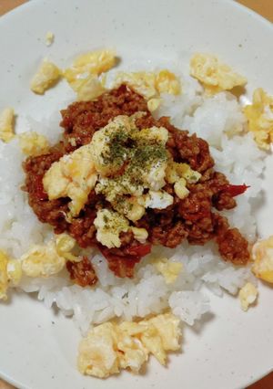 成形しないハンバーグご飯-レシピのメイン写真