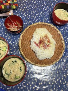 冷や汁風つけ汁そうめん-レシピのメイン写真