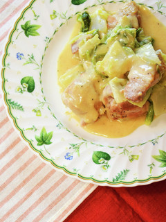 【JAいしのまき】鶏肉と白菜のクリーム煮-レシピのメイン写真