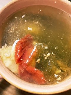 梅と豆腐の即席スープ-レシピのメイン写真