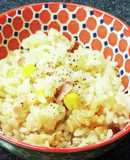 準備は5分！Wコン＆チーズの炊込みご飯