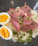 レモン汁そうめんネギ塩牛タン