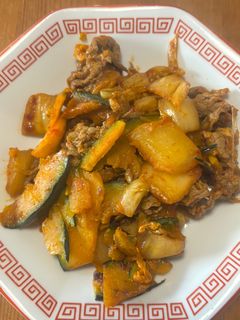 キムチカボチャ牛肉炒め-レシピのメイン写真