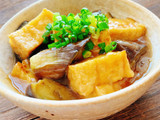 めんつゆで簡単！なすと厚揚げのあんかけ