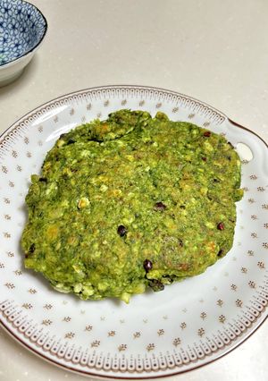 バナナ豆腐オートミールよもぎパンケーキ-レシピのメイン写真