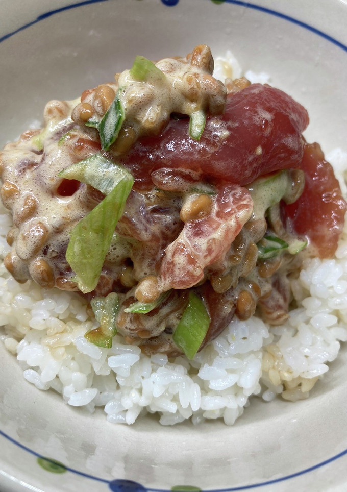 漬マグロの納豆丼　254-レシピのメイン写真