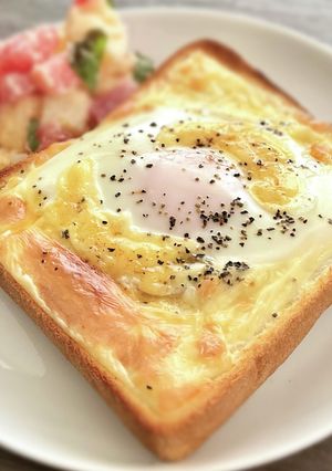 朝食に！我が家の究極のハムエッグトースト-レシピのメイン写真