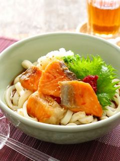 ぶっかけ鮭の梅おろしうどん-レシピのメイン写真