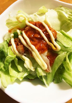 簡単！レタスのキムチマヨサラダ-レシピのメイン写真