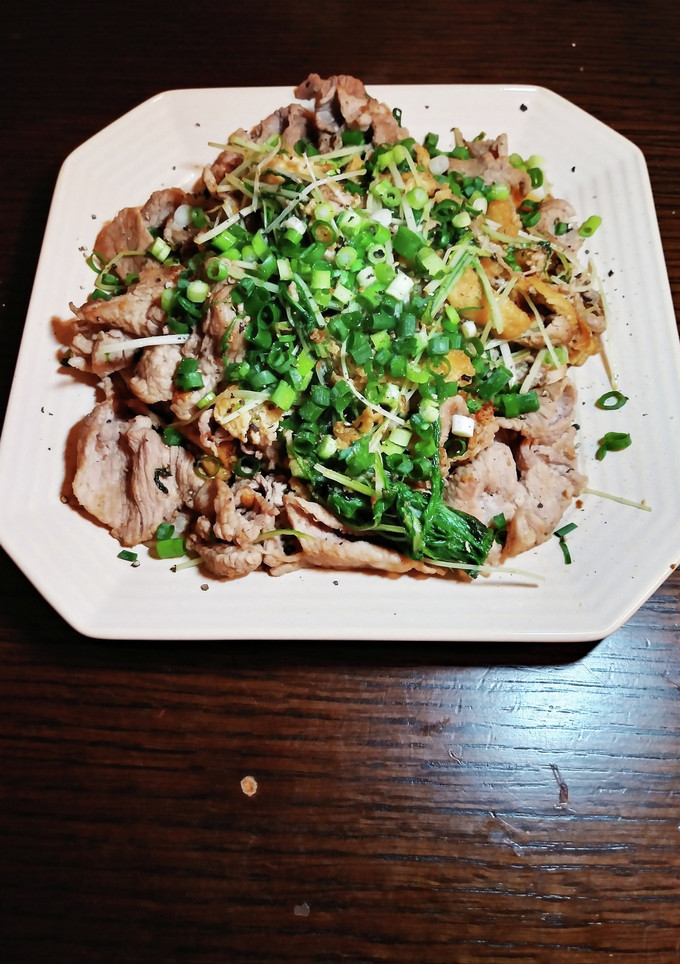簡単☆水菜と豚肉の和風炒め-レシピのメイン写真