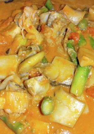 帆立アスパラエリンギのトマトクリーム煮-レシピのメイン写真