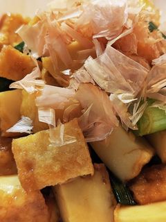 ネギと厚揚げの甘辛炒め-レシピのメイン写真