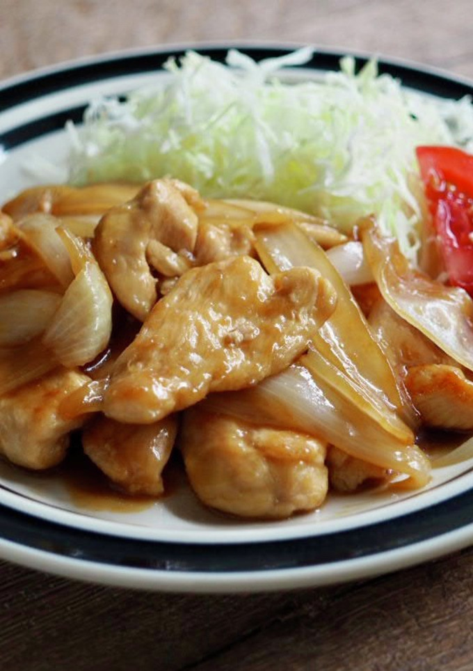 玉ねぎと鶏むね肉のさっぱり生姜焼き-レシピのメイン写真