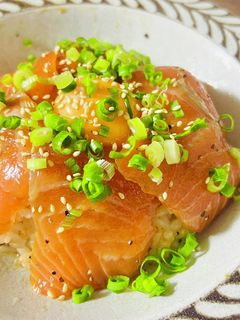 サーモン漬け丼-レシピのメイン写真
