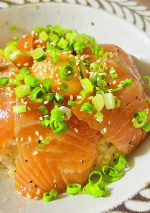 サーモン漬け丼-レシピのメイン写真