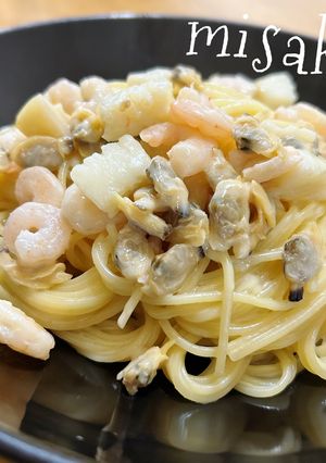 シーフードMIX☆de☆白のパスタ♫-レシピのメイン写真