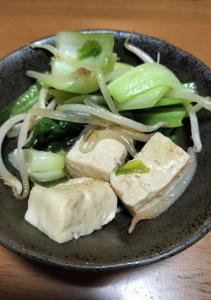 豆腐と青梗菜の炒め物-レシピのメイン写真