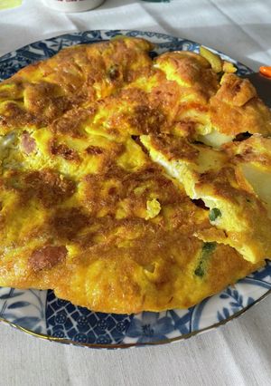 インゲン入りスパニッシュオムレツ-レシピのメイン写真