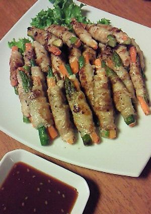 アスパラとにんじんの肉巻き-レシピのメイン写真