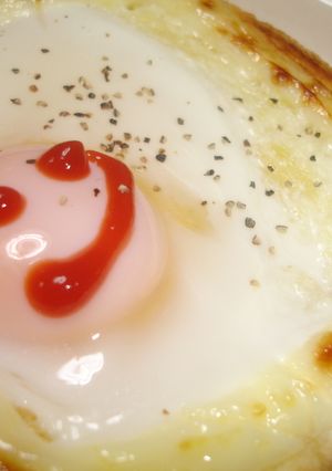 【ラピュタのような目玉焼きトーストを簡単に】-レシピのメイン写真