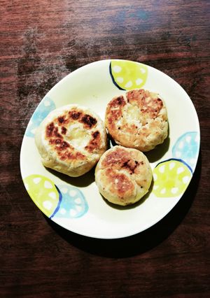 鮭とにんにくのお焼き-レシピのメイン写真