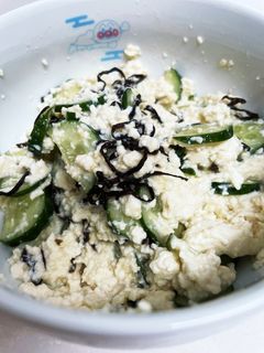 きゅうりと豆腐の塩昆布和え-レシピのメイン写真