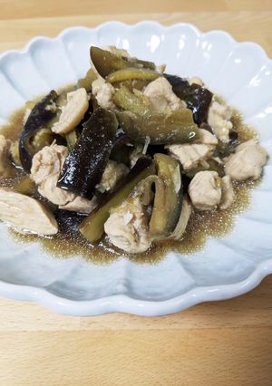 鶏胸肉と茄子の炒め煮-レシピのメイン写真